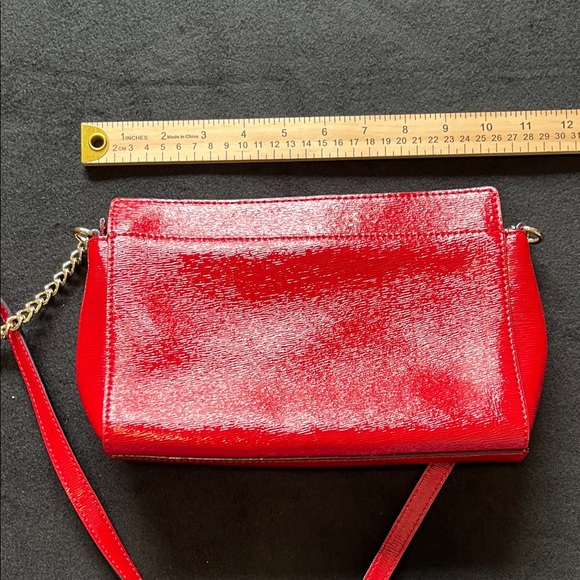 Kate Spade Chic Elegant Red Cross Body Purse Clutch - Picture 7 of 8